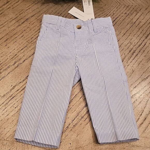 Janie and Jack Other - Janie and Jack Blue and White Striped Baby Pants 6-12 Months NWT